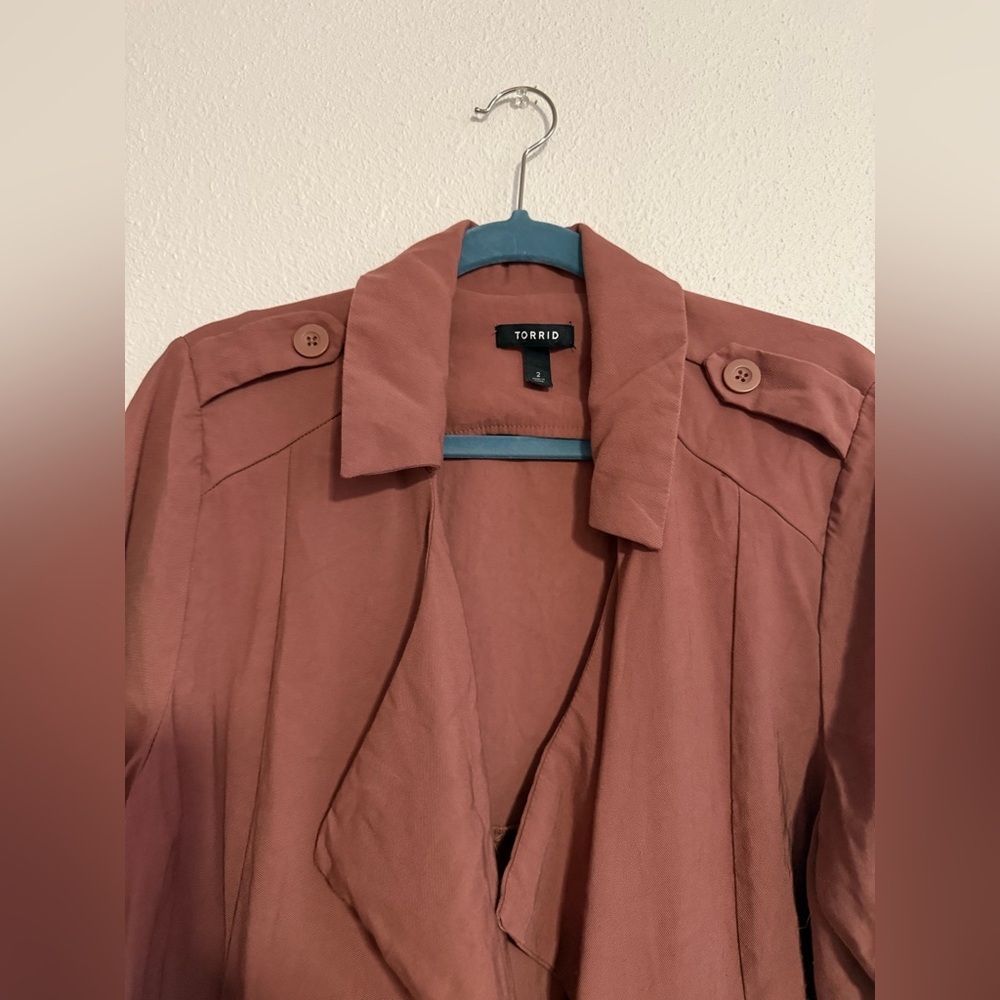 Torrid Twill Drape Front Jacket - image 4